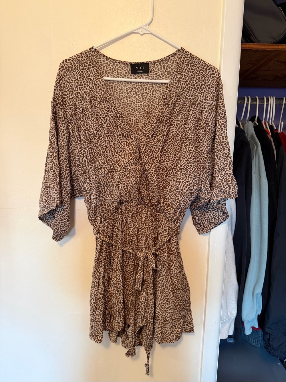 VICI Leopard Print Romper (Small)